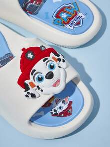SHEIN | PAW Patrol 可爱卡通白色男女童拖鞋，速干、轻便、耐用的EVA材质，男女通用，适合居家、浴室、游乐场、游泳池、海滩等室内外穿着。 - 白色 - 查看 3