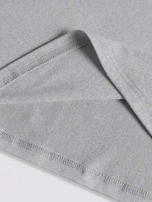 EMERY ROSE A Large-Sized Grey Round-Neck Long-Sleeved T-Shirt, Comfortable And Versatile - Light Grey - View 3