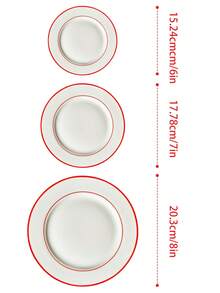 Cirelle 1PC High-End Light Luxury Ceramic Plates For Western Food, Salad Plates, Spaghetti Plates, Home Dining Utensils, Suitable For Home Gatherings - Multicolor - View 3
