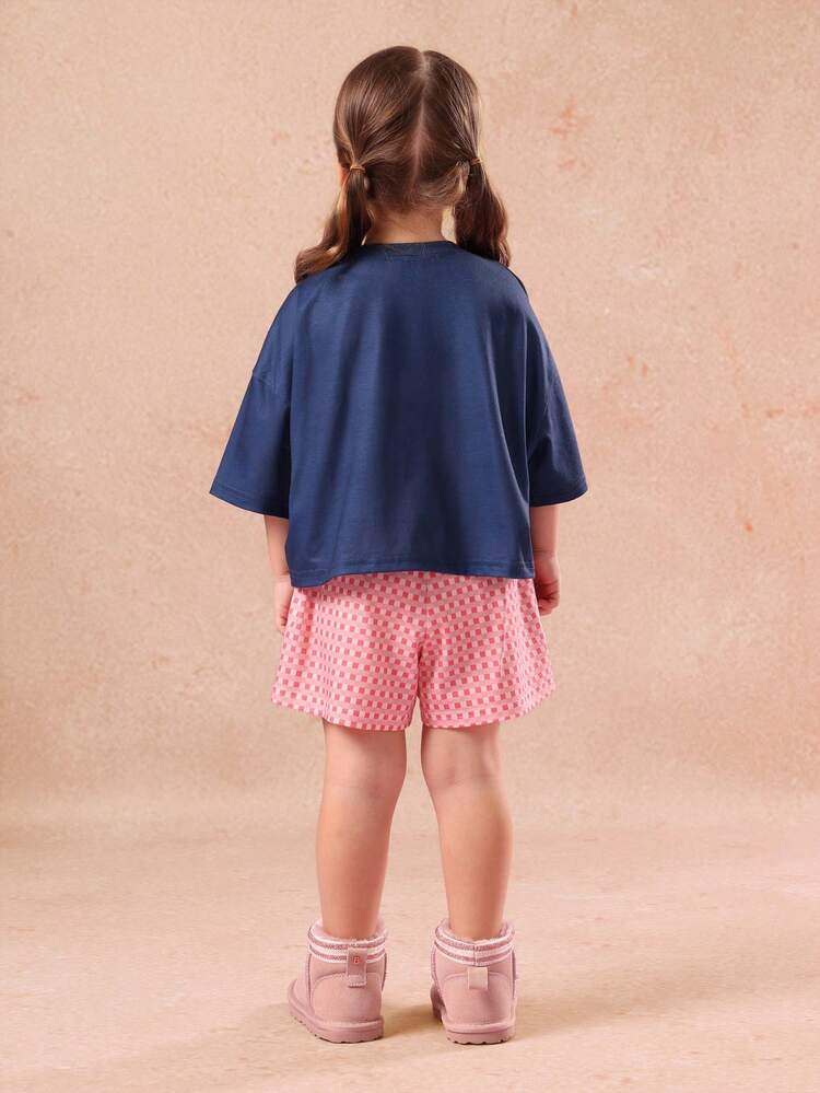 USA Sleep Graphic Tee With Polka Dot Shorts
