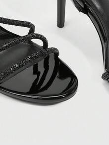 CUCCOO SZL Women's Pointed Toe High Heel Sandals - Black - View 7