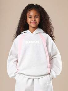 SUMWON 运动俱乐部两件套运动服套装，包括套头连帽卫衣和阔腿运动裤，适合冬季休闲街头穿着。 - 淺灰色 - 查看 3