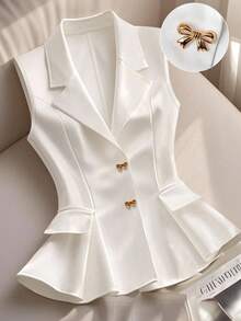 GlowEve CURVE Vest vest bó eo màu trơn thanh lịch cỡ lớn - trắng - Xem 1