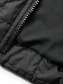 Livesso Damen dicke, locker sitzende, geschäftlich-lässige karierte, flauschige Kragen Farbblock Kurz-Jacke, modisch für Herbst & Winter Weste