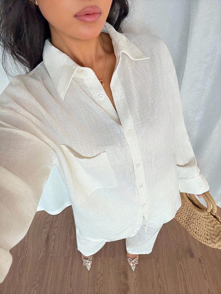 Women's Shirt And Pants 2 Pieces Set