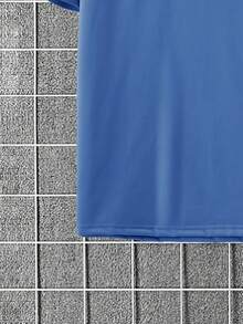 Manfinity Homme Men's Solid Color Crew Neck Short Sleeve Casual T-Shirt And Drawstring Waist Cargo Shorts 2 Pieces Set