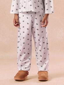 SUMWON Kids Season Bear Print Button Down Pajama Set Soft Cozy Winter Sleepwear Wear Long Sleeve Pjs Set Comfortable Night Wear Fall , Casual And Vacation - Grey - View 4