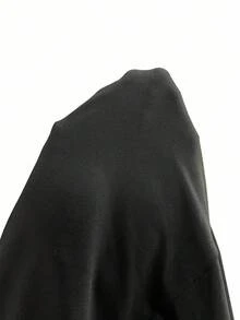SHEIN LUNE 女式高腰撞色饰边紧身裤 - 黑色 - 查看 5