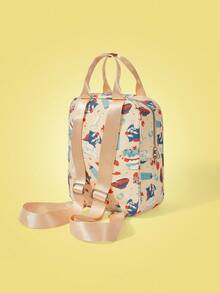 TOM & JERRY X SHEIN Women's Cartoon Pattern Cute & Fashionable Backpack - Multicolor - View 3
