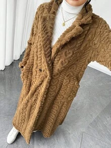 Elenzga Halloween Plus Size Coats - Brown - View 5