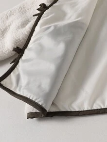 SHEIN 米色羊毛夹克，适合青少年、旅行、日常穿着、返校季、秋冬季 - 米色 - 查看 5