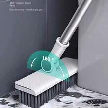 SHEIN Broom And Dustpan, Broom, Long Handle Kitchen Scrub Brush And Dustpan, Non-Stick Floor Cleaning Tools, Floor Brush And Dustpan Set, Suitable For Home, Office, School Dorm, Household Cleaning, Folding New Soft-Bristle Broom And Dustpan Combo - Multicolor - View 6