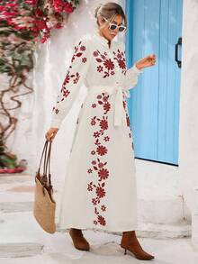 Vivid Eden Women's Casual Floral Print Dress For Vacation - Multicolor - View 3