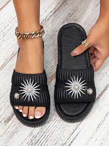 Women Slides - Black - View 3