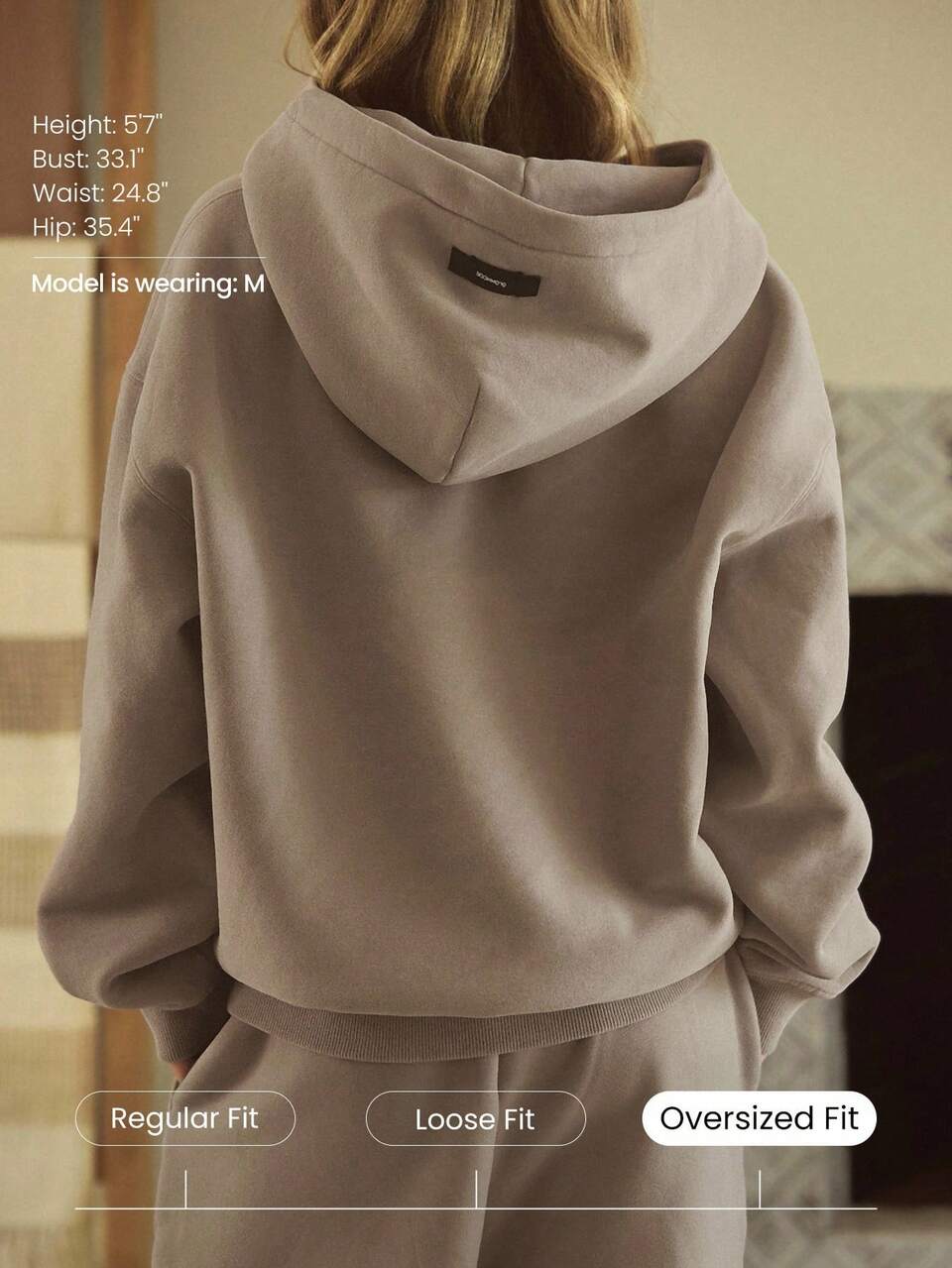 Heavyweight Fleece Pocket Oversized Hoodie Sweatshirt