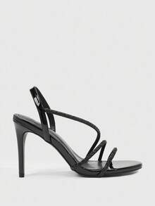 CUCCOO SZL Women's Pointed Toe High Heel Sandals - Black - View 9