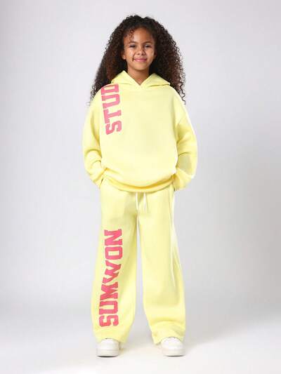 Ensemble sweat à capuche surdimensionné et pantalon de jogging à jambes larges