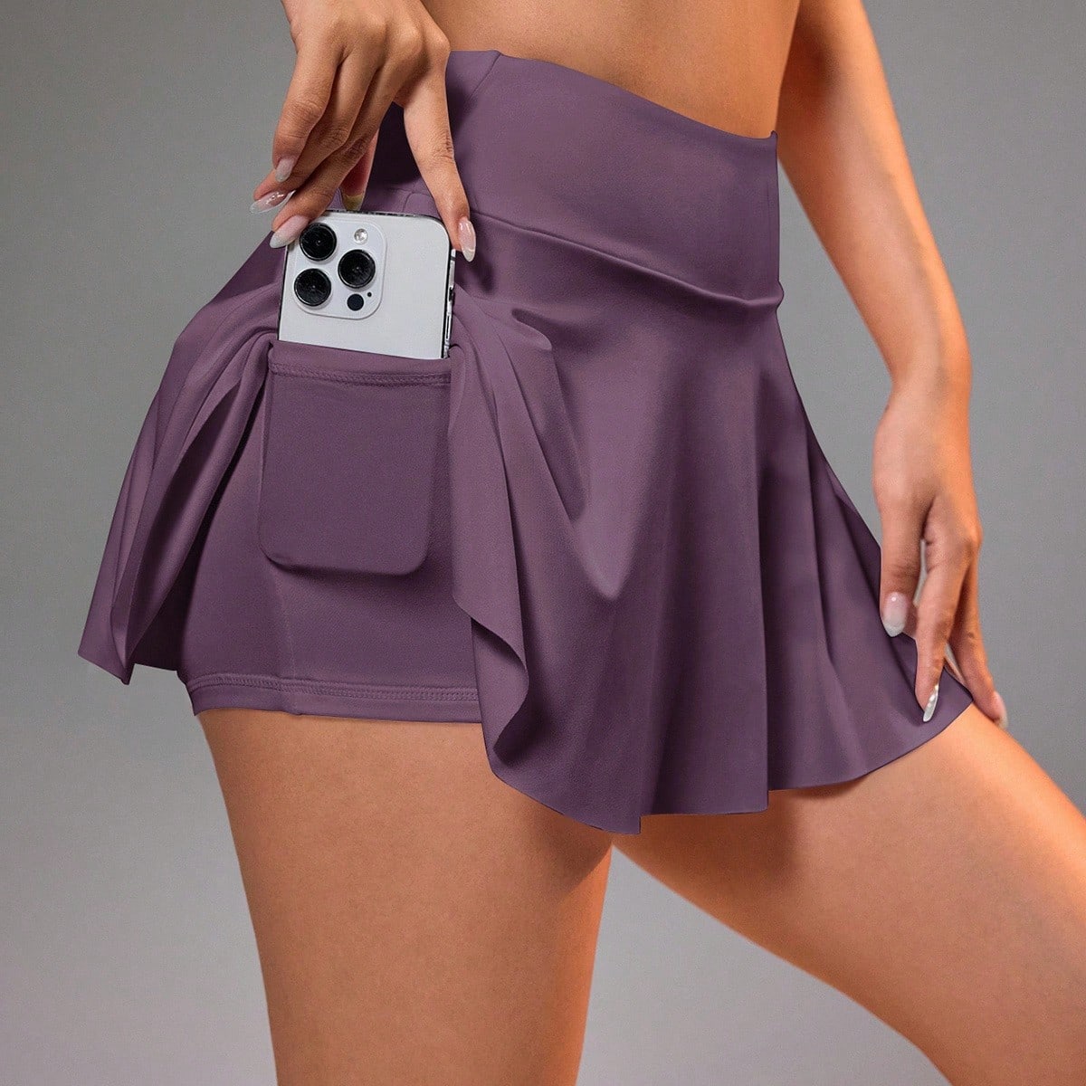 Falda para mujer con bolsillos para bádminton, tenis, yoga, fitness, running, maratón