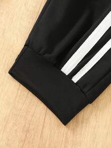 SHEIN Tween BoysCasual Loose Fit Letter Print Hoodie & Sweatpants 2pcs Set, Suitable For Leisure, School, Sports Wear Chic Outfits For Autumn/Winter Fall