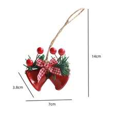 Joivida 1 chiếc chuông trang trí Giáng sinh, đồ trang trí Giáng sinh, đồng hồ treo cửa sổ hình chuông đôi, đồng hồ treo cây thông Noel, mặt dây chuyền Giáng sinh cổ điển, đồ trang trí cây thông Noel tự làm, đồ trang trí nhà cửa. - Nhiều màu - Xem 3