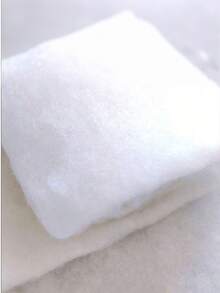 Washable High Elastic Down Composite Lining Fabric For Clothing And Bedding Products. Soft Silk-Like Regenerated Polyester Faux Silk Used For Garment And Home Textile Filling. - White - View 3