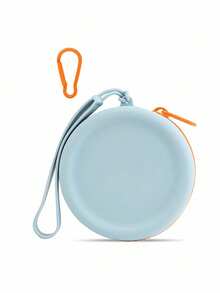 1pc Round Silicone Pet Training Bag, Dog Snack Storage Pouch Dog Outing Dog Stuff - Multicolor - View 13