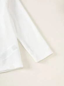 SHEIN Young Girls Comfortable Blue Sleeveless Vest Jacket Paired With White Long Sleeve Casual Undershirt, Pleated Skirt Outfit, Autumn/Winter Fall - Blue - View 6