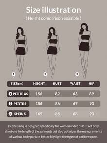 SHEIN PETITE Quần Jeans Nữ Đơn Giản, Màu Trơn, Túi Cài Nút Phía Trước, Mặc Hàng Ngày - màu đen - Xem 5