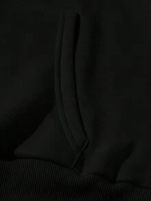 INAWLY Women's Casual Letter & American Flag Print Long Sleeve Sweatshirt, Autumn/Winter - Black - View 4