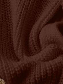 GlowEve Women's Solid Color Ribbed Cardigan - Coffee Brown - View 3