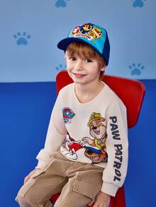 SHEIN | PAW Patrol 可爱蓝色卡通狗儿童防晒棒球帽，透气舒适，追逐，碎石， - 藍色 - 查看 4