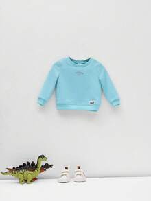 SUMWON Bộ đồ thể thao hai mảnh Baby California Unlimited Adventure Sweater Jogger thoải mái, giản dị, thu đông, xuân - Màu xanh lam - Xem 3
