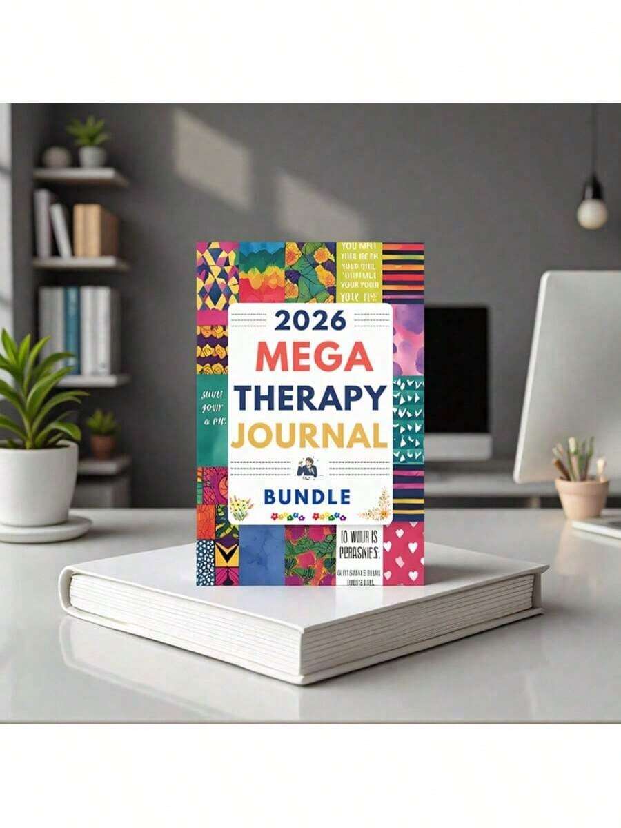 2026 超级放松日记：彩色心理健康和自我护理计划器，带有花卉几何图案、励志名言 - 鼓舞人心的冥想工具、个人成长日记、耐用封面、引导式日记、美学风格、反思记录，适合写作爱好者学校用品、返校 - 彩色 - 查看 1