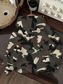 SHEIN Sweat-shirt-shirt camouflage avec graphique de lettre pour jeune garçon, automne-hiver - Multicolore - Voir 3