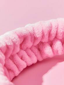 HELLO KITTY AND FRIENDS | SHEIN Einzelne funkelnde Pailletten-Schleife Deko weicher dehnbarer Haarreif, für Zuhause, Badezimmer Dekoration, Sommer - Babypink - Übersicht 5