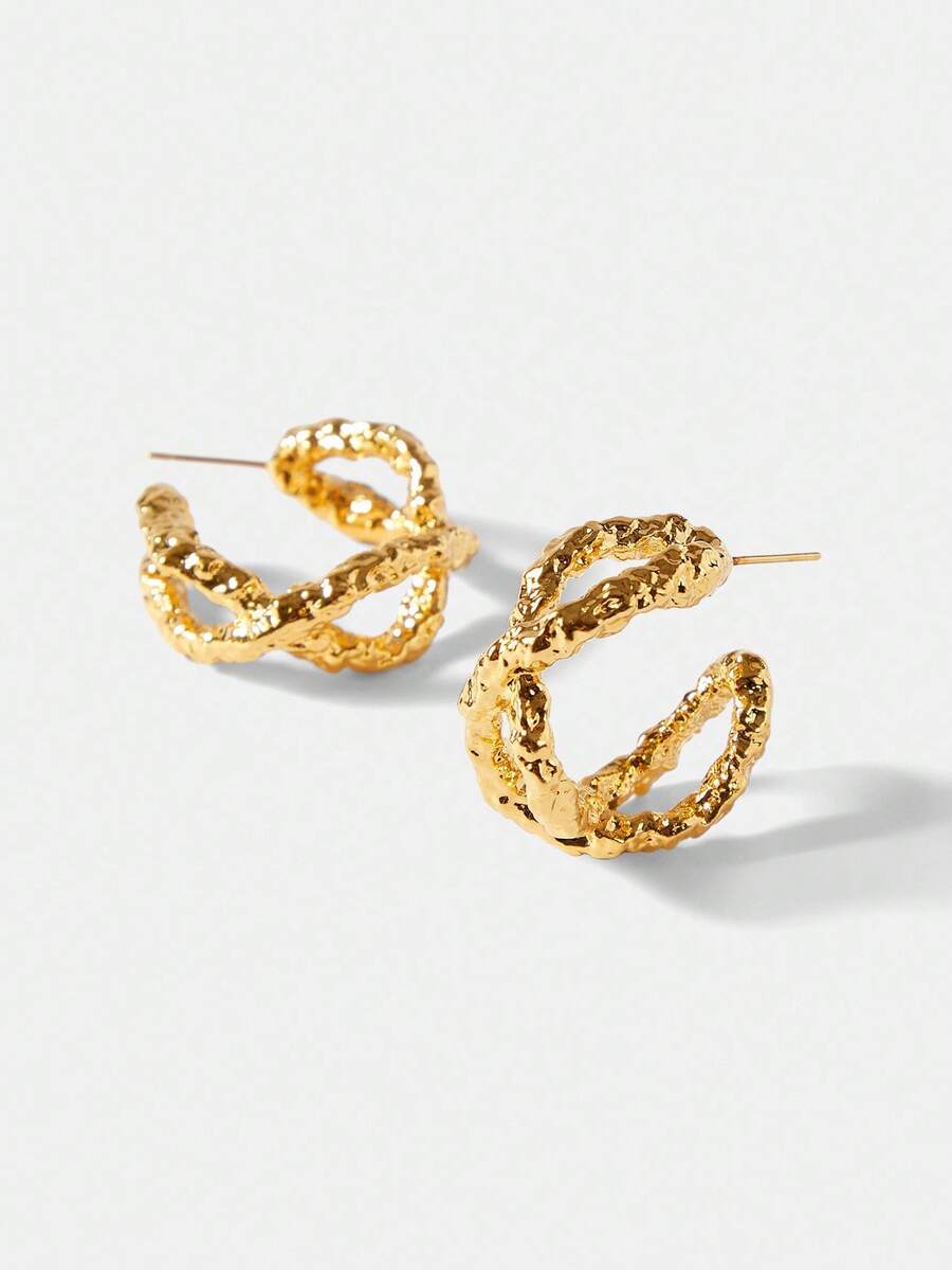 MOTF PREMIUM 女士环形耳环 - 金色 - 查看 2