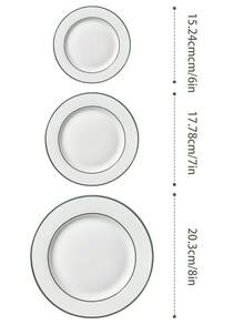 Cirelle 1PC High-End Light Luxury Ceramic Plates For Western Food, Salad Plates, Spaghetti Plates, Home Dining Utensils, Suitable For Home Gatherings - Multicolor - View 4