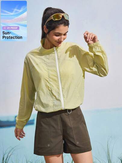 In My Nature Women Zip-Up Cardigan Long Sleeve Jacket For Sun Protection