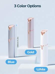 Teckwe Facial Hair Remover For Women, Rechargeable Electric Shaver And Razor, Painless Electric Hair Removal Device For Face Eyebrows Peach Fuzz Lips With Light, Perfect For Outdoors Travel Beach Halloween Party 