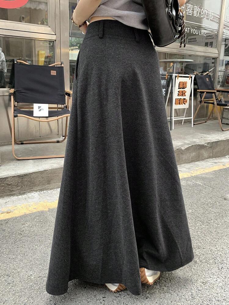 Women's Solid Color A-Line Casual Skirt