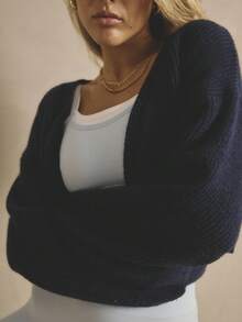 Aralina Leisurewear Fall / Winter Knitted Ribbed Ballon Sleeve Active Shrug Gym Workout Airport Outfit