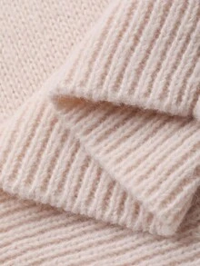 DAZY Women's Loose Casual Solid Color Backless Mesh Patchwork Bow Tie Knitted Pullover Sweater, Autumn/Winter,New Year,Christmas