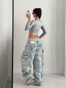 StreetHx Women's Casual Comfortable Soft Long Sleeve T-Shirt, Versatile For Autumn