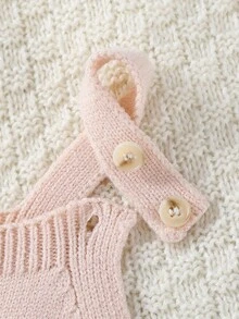 SHEIN Baby Boy 1pc Fall Winter Koala Flocking Sweater Romper - Apricot - View 7