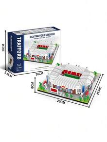 Zazumi 1 Peça Conjunto de Blocos de Montar Tema Esportivo, Campo de Futebol, Quadra de Basquete, Micro Partículas, Brinquedo de Quebra-Cabeça, para Adolescentes, Adultos, Fãs, Decoração de Casa, Modelo de Exibição na Mesa, Presente para Meninos - Multicolorido - Visão 17