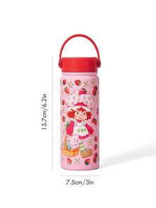 Strawberry Shortcake X SHEIN 可爱卡通人物草莓图案保温杯，送礼佳品 - 紅色 - 查看 6