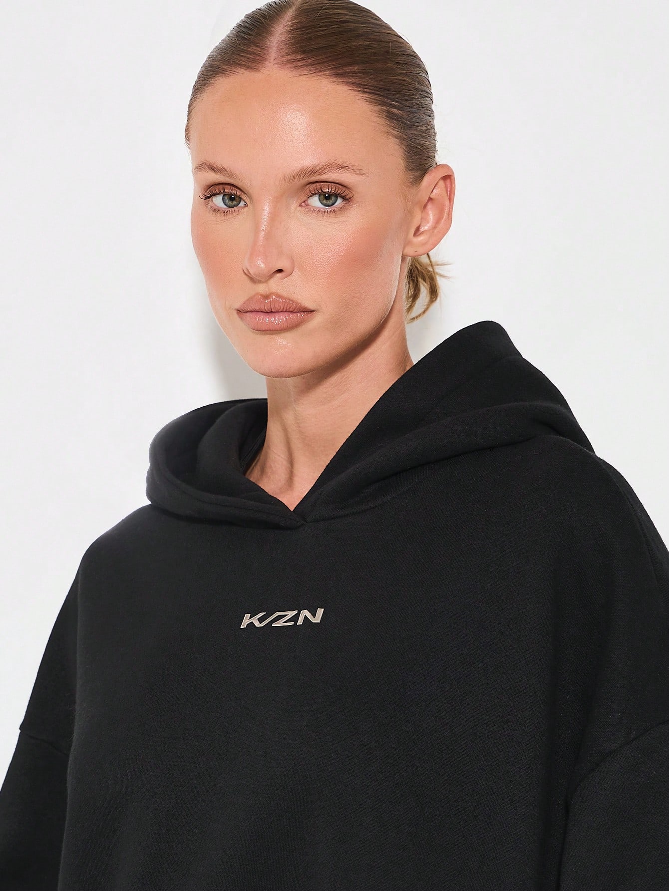 KIZN Oversized Hoodie Mini Dress With Front Pockets