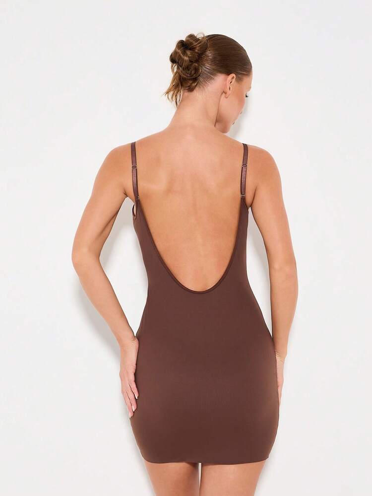 KIZN Slinky Mini Slip Dress With Low Back