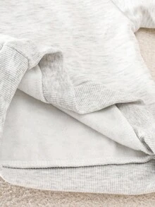 Genkimix Kids Bộ 2 áo hoodie in hoa cho bé trai mới biết đi + quần jeans denim sáng màu đã giặt - Xám - Xem 7