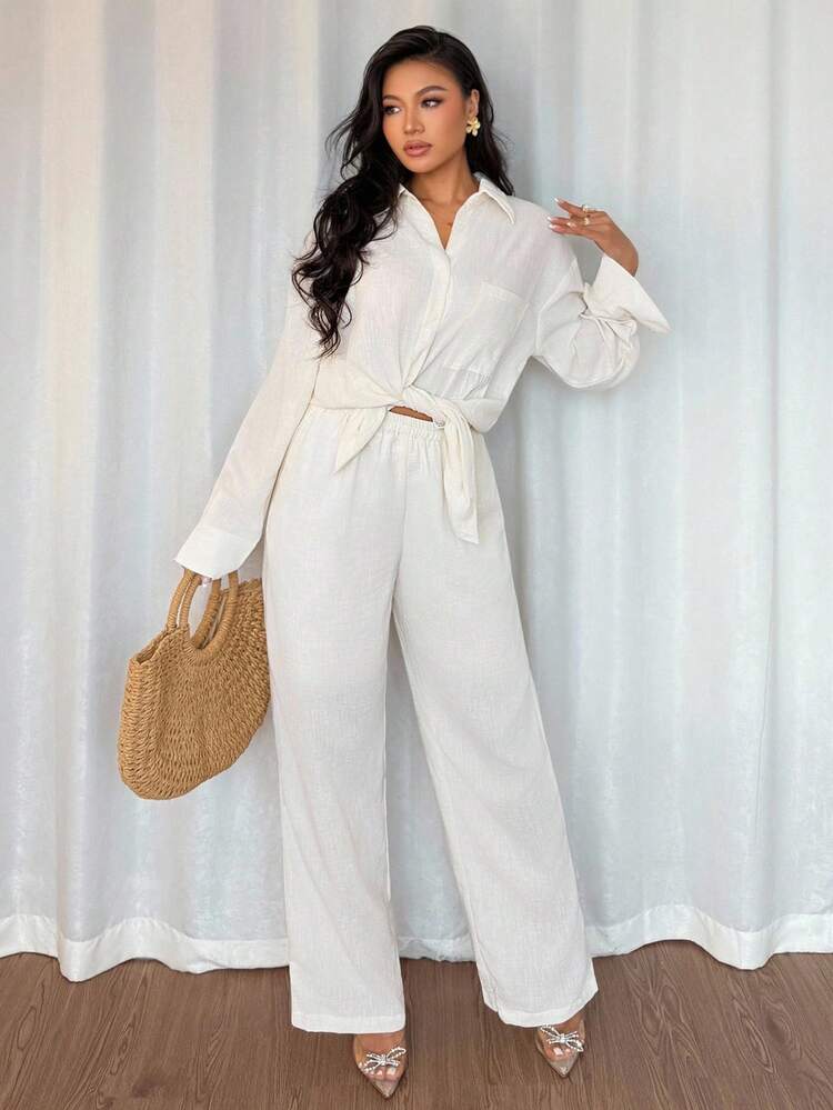 Women's Shirt And Pants 2 Pieces Set